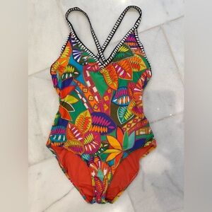 Trina Turk Colorful Tropical Kids One Piece